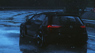 black 3-door hatchback, car, Driveclub, racing HD wallpaper