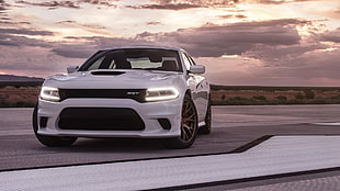 white car, Dodge Charger, SRT, car, Dodge Charger Hellcat