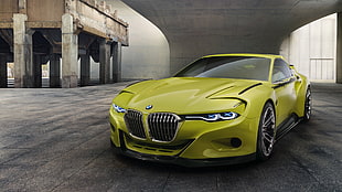 green BMW coupe, BMW 3.0 CSL, car HD wallpaper