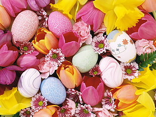 assorted colors of faberge eggs