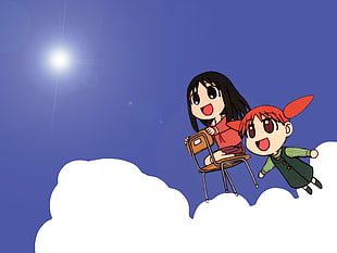 two anime girls illustration HD wallpaper