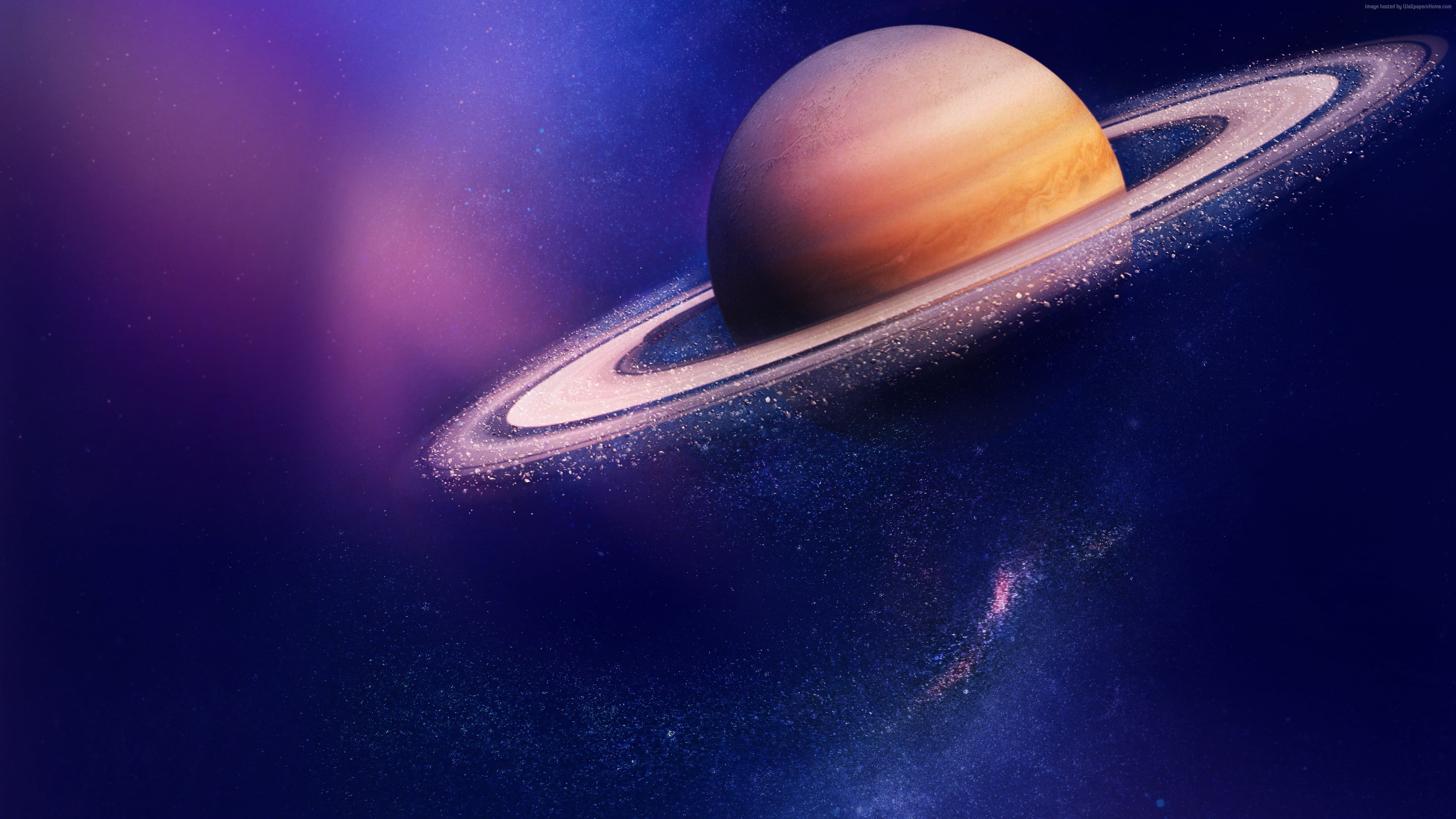 Saturn planet illustration HD wallpaper | Wallpaper Flare