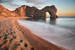 rock formation on seashore