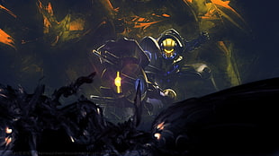 Doom game splash art, League of Legends, video games