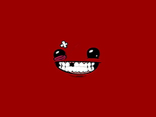 white teeth illustration, Super Meat Boy, video games HD wallpaper