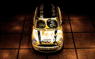 yellow and black Mini Cooper hatchback, car, motors HD wallpaper