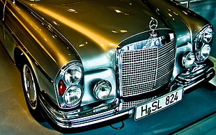 classic gray vehicle, Mercedes-Benz, car, old car, 300 SEL 6.3 HD wallpaper