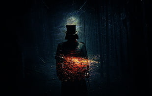 black hat illustration, False 9, wood HD wallpaper