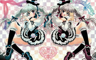 woman maid anime character illustration HD wallpaper