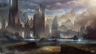 3D Fortress art, digital art, fantasy art, artwork, landscape HD wallpaper