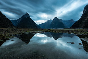 body of water, nature, landscape, clouds, water