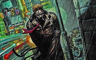man wearing black coat poster, Constantine, Hellblazer, comic art HD wallpaper