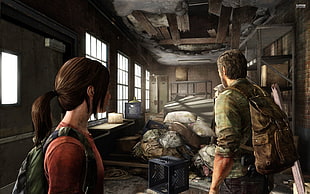 brown wooden framed brown padded armchair, The Last of Us, apocalyptic HD wallpaper