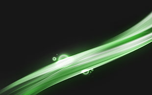 close up photo of green wave artwork HD wallpaper