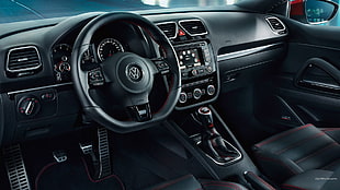 black Volkswagen car dashboard HD wallpaper