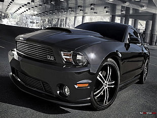 black coupe, car, black cars, vehicle HD wallpaper