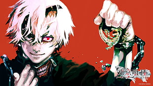 Anime male character illustration, anime, Tokyo Ghoul, Kaneki Ken HD wallpaper