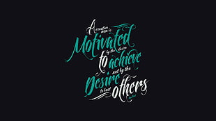 green and white motivation quote HD wallpaper