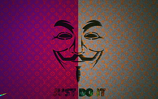 guy fawkes just do it text HD wallpaper