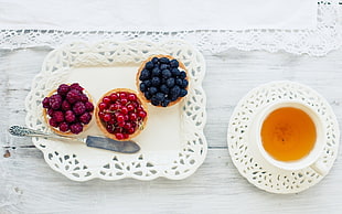 white ceramic teacup, food, lunch