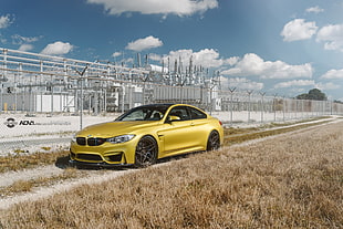 gold BMW 4-Series coupe, BMW, BMW M4, ADV.1, ADV.1 Wheels