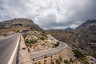 gray asphalt road, photography, landscape, road, nature