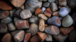 brown and gray stone fragments, nature, stones HD wallpaper
