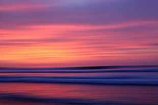 body of water under cloudy sky during sunset, huanchaco HD wallpaper