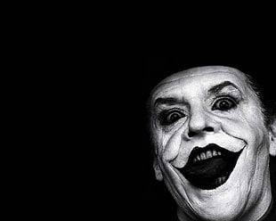 Jack Nicholson, Joker, Jack Nicholson, monochrome, Batman HD wallpaper
