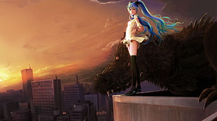 Hatsune Miku digital wallpaper, Hatsune Miku, Vocaloid