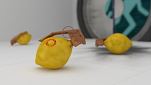 lemon fruit decors, video games, Aperture Laboratories, Portal (game), Portal 2