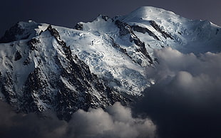 snow covered mountain, landscape, nature, summit, mountains