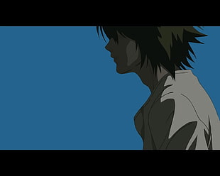 black-haired male anime, Death Note, Lawliet L, anime HD wallpaper
