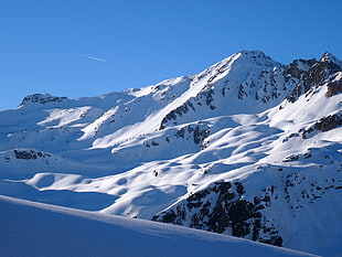 in distance snow cap mountain