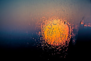 view of sun through glass window, window, water HD wallpaper