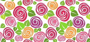 swirls and leaves illustration