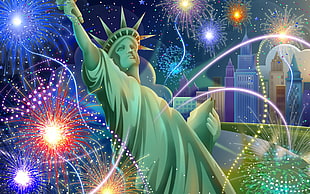 Statue of Liberty artwork HD wallpaper