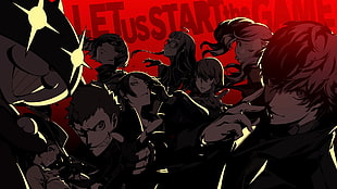 manga characters illustration, Persona series, Persona 5