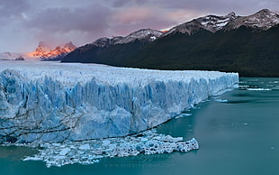 white ice glacier, landscape, nature, ice HD wallpaper