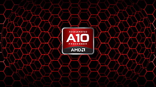 AMD A10 processor logo, AMD HD wallpaper