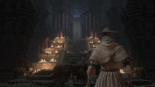 men's gray dress shirt, Dark Souls III, dungeon, dark, souls HD wallpaper