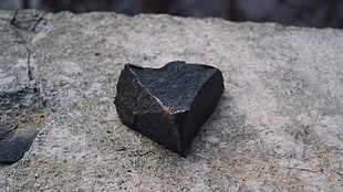 black stone fragment, rock, stone HD wallpaper