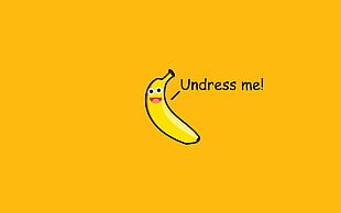 banana artwork, quote, yellow background, typography, bananas HD wallpaper