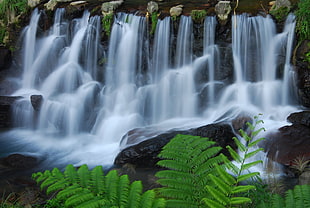 waterfalls during daytime HD wallpaper