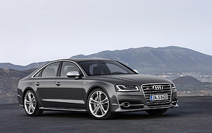 black Audi sedan, car, Audi, Audi s8, vehicle