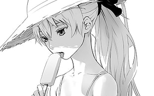 female anime character wearing sun hat, Darker than Black, Yin HD wallpaper