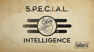 Fallout 4 SPECIAL Intelligence poster HD wallpaper