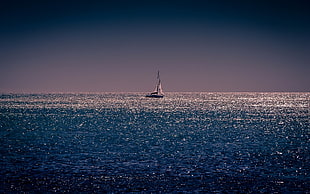sailboat in the middle of the ocean HD wallpaper