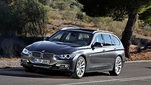 grey BMW station wagon, BMW 3, BMW, car, vehicle HD wallpaper