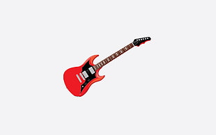red SG series electric guitar HD wallpaper